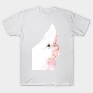 Tanimbar corella goffin&#39;s cockatoo watercolor portrait T-Shirt